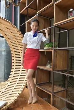 [IESS异思趣向] 耽丝 潇潇的红裙职业装展示 [87P/114M] - 2