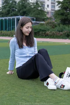[BoBoSocks袜啵啵]NO.021 泡芙-板鞋、白棉袜、裸足 [131P/1V/3.12GB] - 4