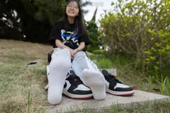 [BoBoSocks袜啵啵]NO.023 稚予-AJ、白色短棉袜、裸足 [119P/1V/3.22GB] - 2