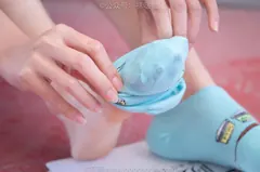 [BoBoSocks袜啵啵]积分限定作品 NO.006 泡芙-板鞋、天蓝色短棉袜、裸足[138P/1.16GB] - 3