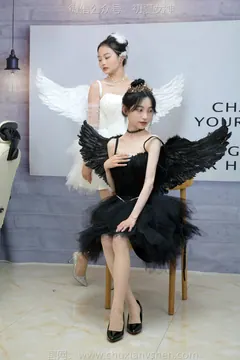 初夏女神 NO.207 柒柒、双双 黑白天鹅[90P/1V/4.28GB] - 3