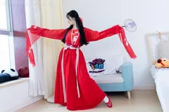 勿恋传媒 NO.2328 绒绒-汉服、布鞋、白棉袜、红色船袜[174P/1V/5.43GB] - 1
