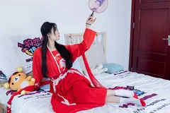 勿恋传媒 NO.2328 绒绒-汉服、布鞋、白棉袜、红色船袜[174P/1V/5.43GB] - 3