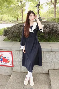 小众视觉 031-雪糕水手服板鞋白袜［110P/1V/5.92G］ - 2
