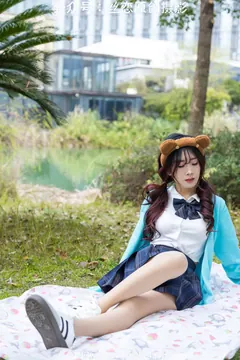 丝恋摄影 NO.014 小梦-蓝色开衫 jk短裙 肉色丝袜 白色帆布鞋[203P/1V/3.78GB] - 2