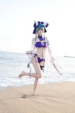 九柒喵 – 碧蓝航线 柴郡泳装[26P/182MB] - 3