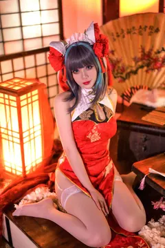 Zaya秋 – 碧蓝航线 柴郡 红旗袍[20P/176MB] - 1