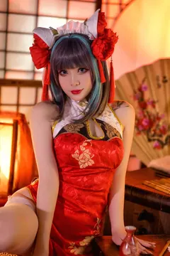 Zaya秋 – 碧蓝航线 柴郡 红旗袍[20P/176MB] - 2