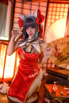 Zaya秋 – 碧蓝航线 柴郡 红旗袍[20P/176MB] - 3