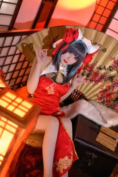 Zaya秋 – 碧蓝航线 柴郡 红旗袍[20P/176MB] - 4