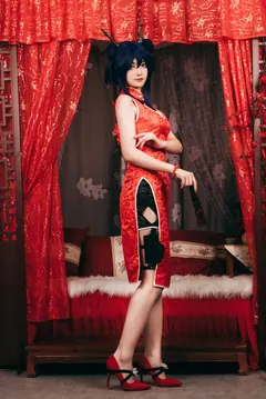 [YITUYU艺图语]2023.05.25 陈的红色旗袍 许枳[26+1P/288MB] - 2