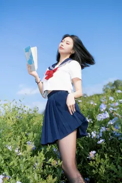 七只红豆 NO.001 – 蓝花JK[39P/495MB] - 3
