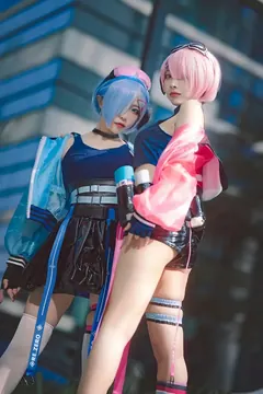 二佐Nisa NO.182 & 宫本桜 – 蕾姆&拉姆 霓虹都市 [19P/250MB]