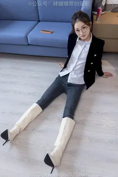 [BoBoSocks袜啵啵]积分限定作品 NO.024 小沫-高跟长靴、紫色棉袜[150P/1V/6.99GB] - 3